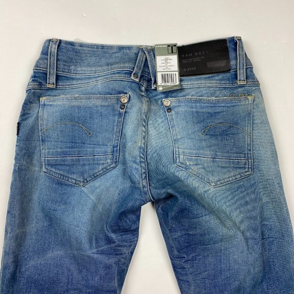 NEW G-Star Lynn Skinny Jeans Womens 27 x 32 Medium Aged Blossom Super Stretch - Picture 7 of 14